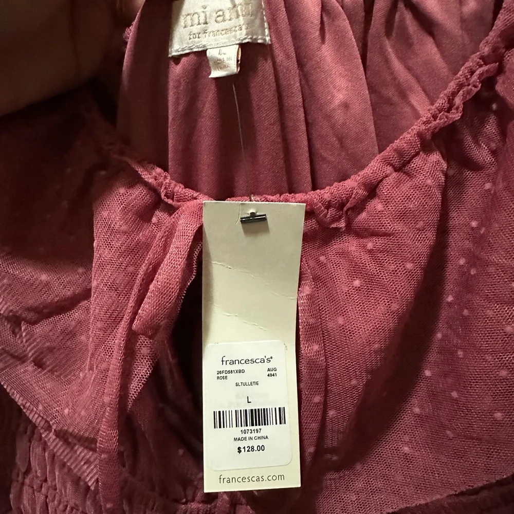 Francesca's Collections Dusty Rose Layered Maxi Dress - Picture 3 of 3
